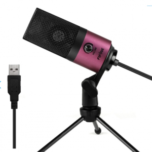 Fifine Pink USB Microphone with Cable