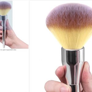 "Foundation Brush for Brushing ASMR" with a brown top and yellow bottom