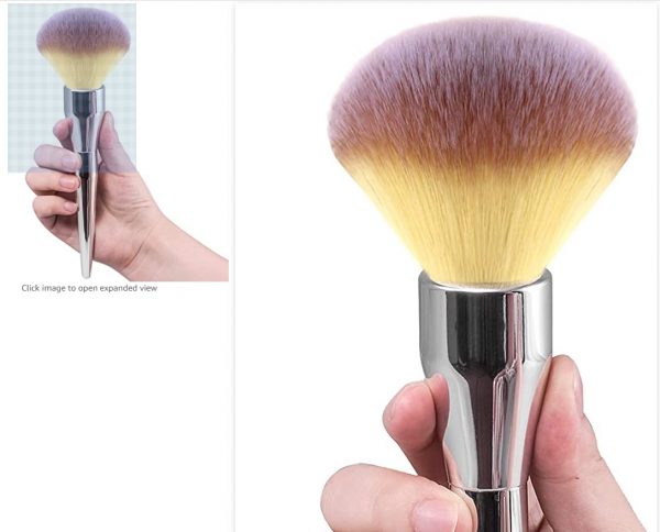 "Foundation Brush for Brushing ASMR" with a brown top and yellow bottom