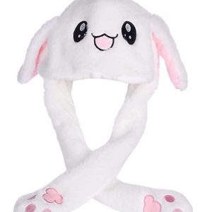 "Funny Plush Bunny Flap Hat" for asmr