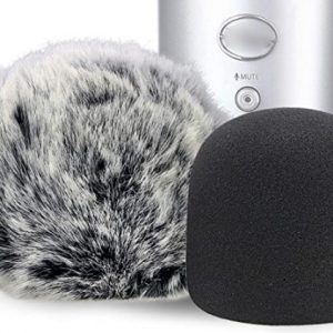 "Windscreen Muff and Foam Filter' Fluffy Mic Cover for ASMR