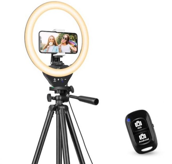 "Ring Light with Extendable Tripod"